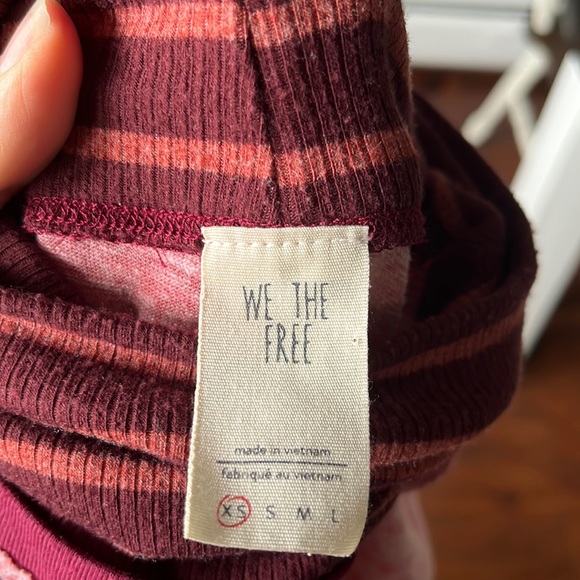 Free People long sleeve striped sleeve turtleneck top - Picture 4 of 7